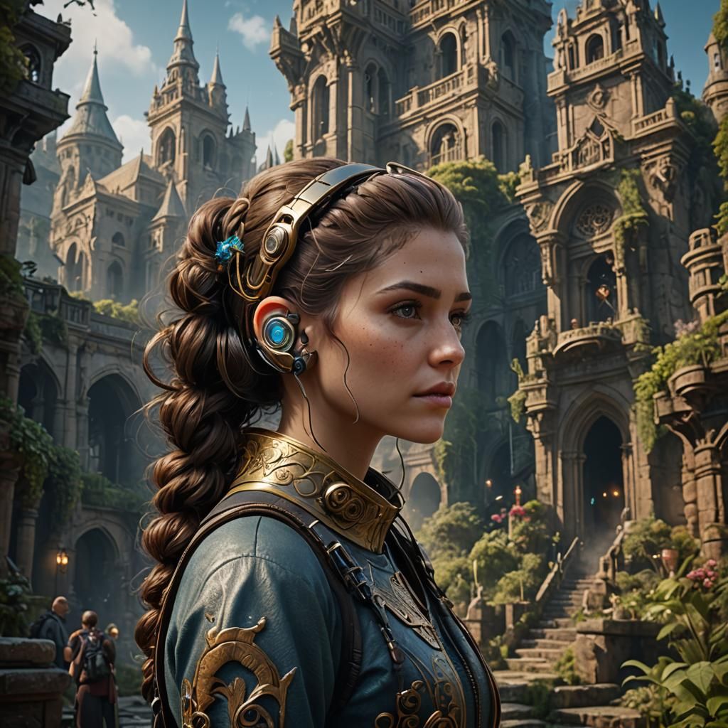 Girl with Cochlear Implant: Fantasy Concept Art