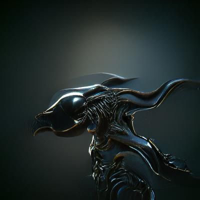 Menacing Xenomorph Alien in 3D