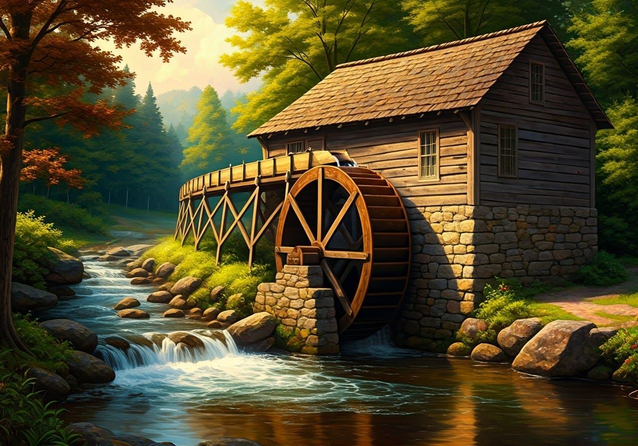 Stunning Ancient Mill in Golden Light