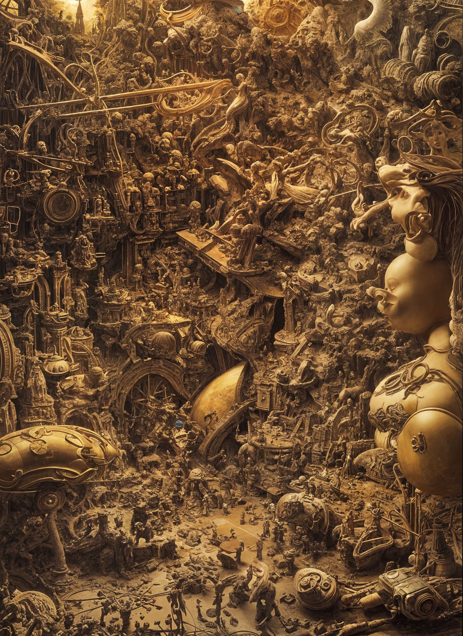 Timeless Toys: A Hyperrealistic Maximalist Rendering