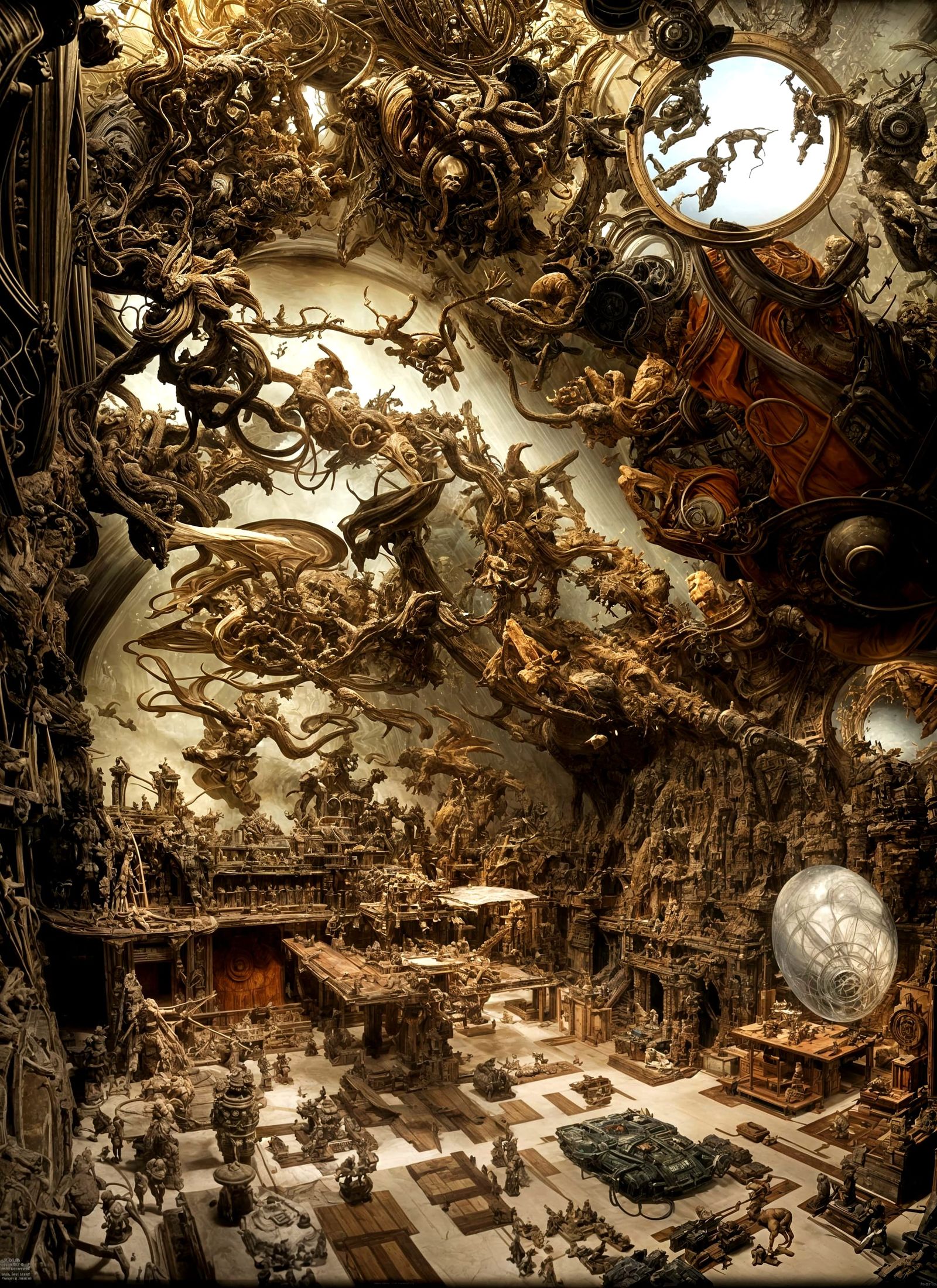 Timeless Toys: Intricate Hyperrealistic Illustration