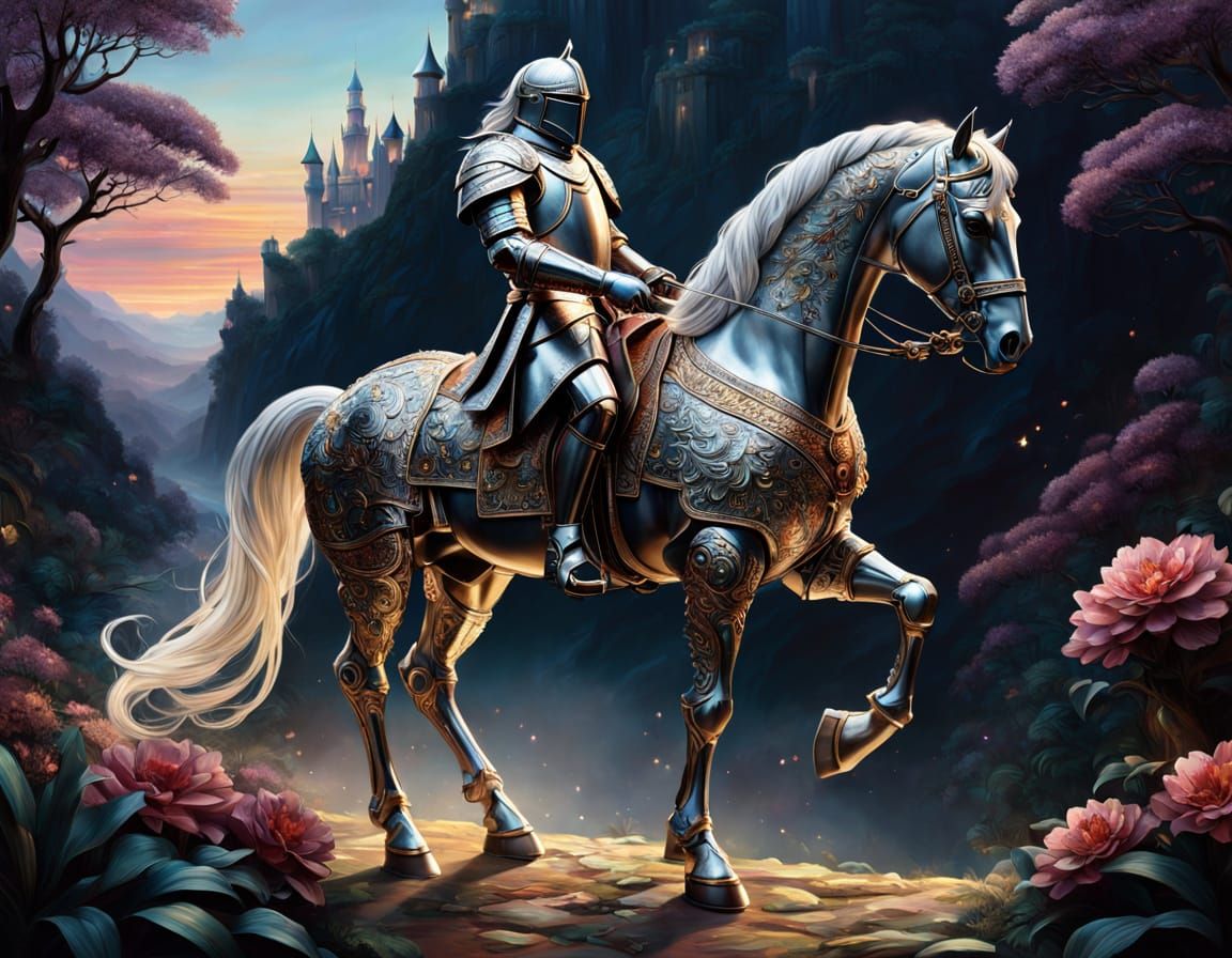 Epic Impasto Oil Painting of a Knight in Shining Armor