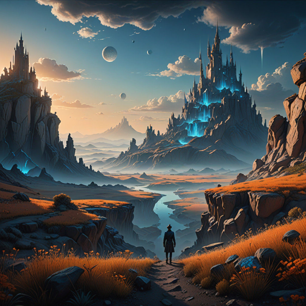 Dreamlike Landscape in the Style of Salvador Dali