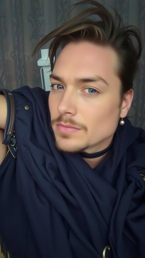 Macedonian Man Kissing in High-Fantasy Style