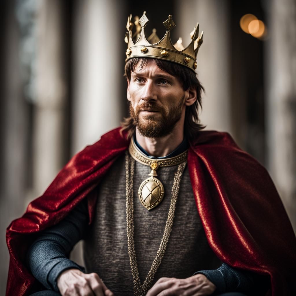 Lionel Messi as Medieval King: Professional Photography