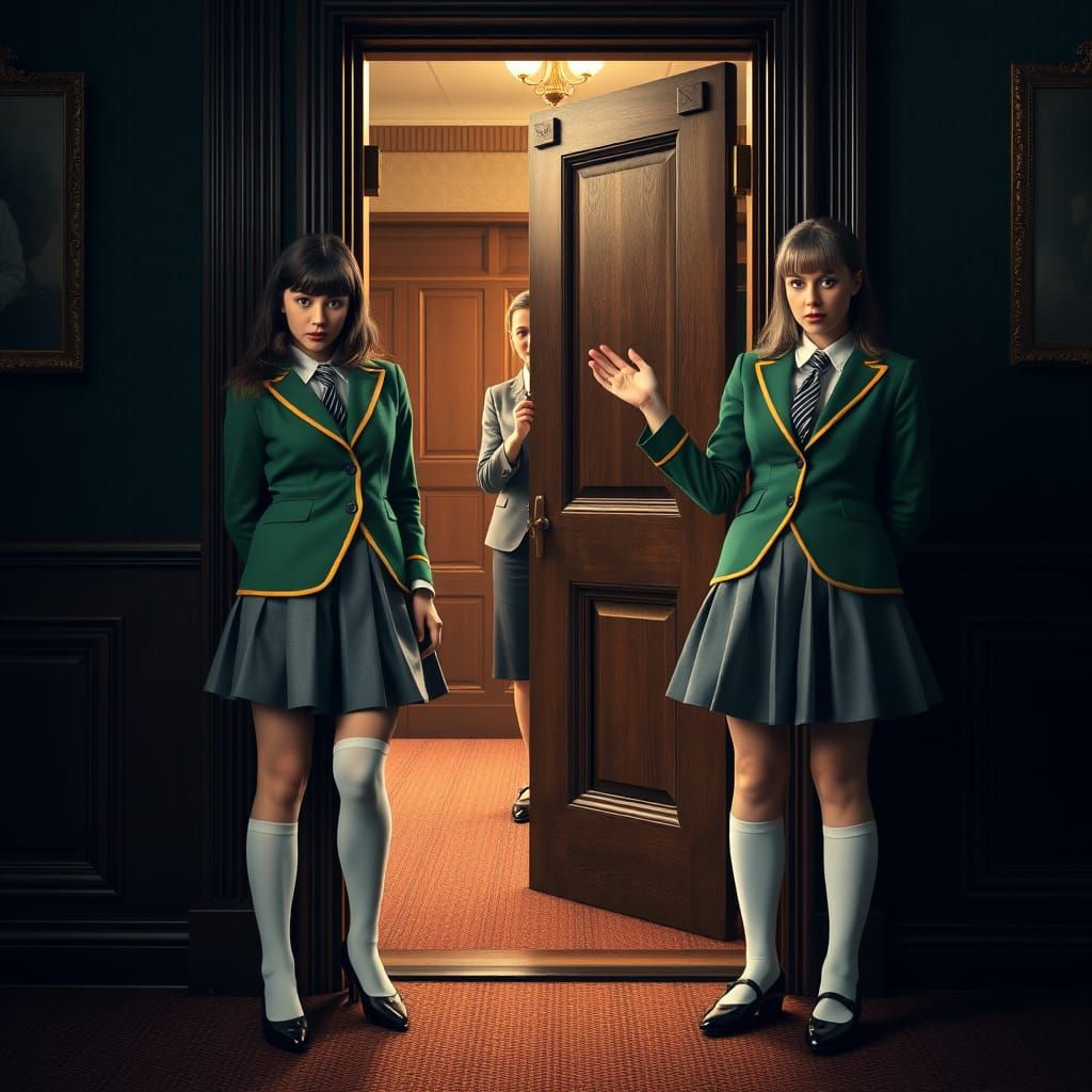 School Prefects in Peril: A Dramatic Scene in Victorian Styl...