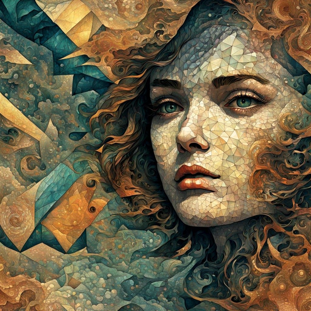 Fractal Tessellation in Vibrant Textured Layers