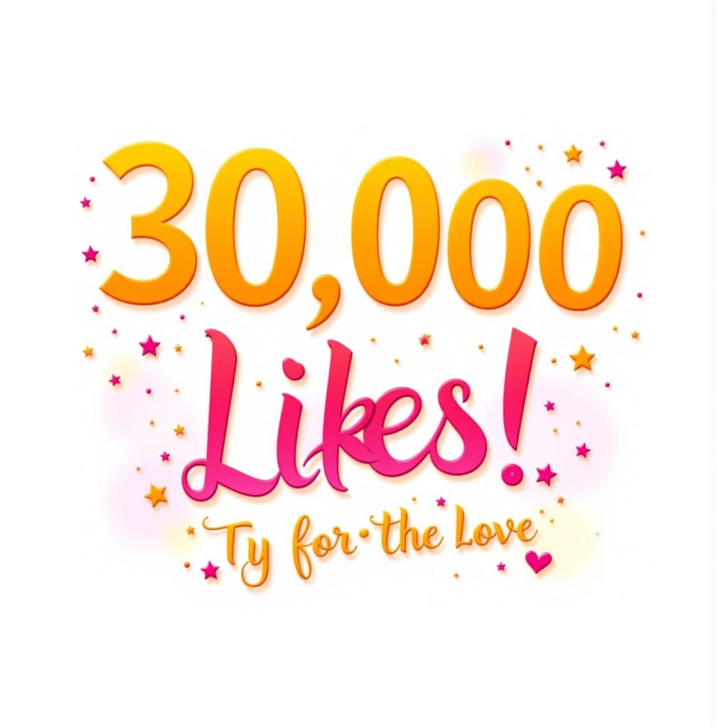 Celebration Poster: 30,000 Likes Thank You Message