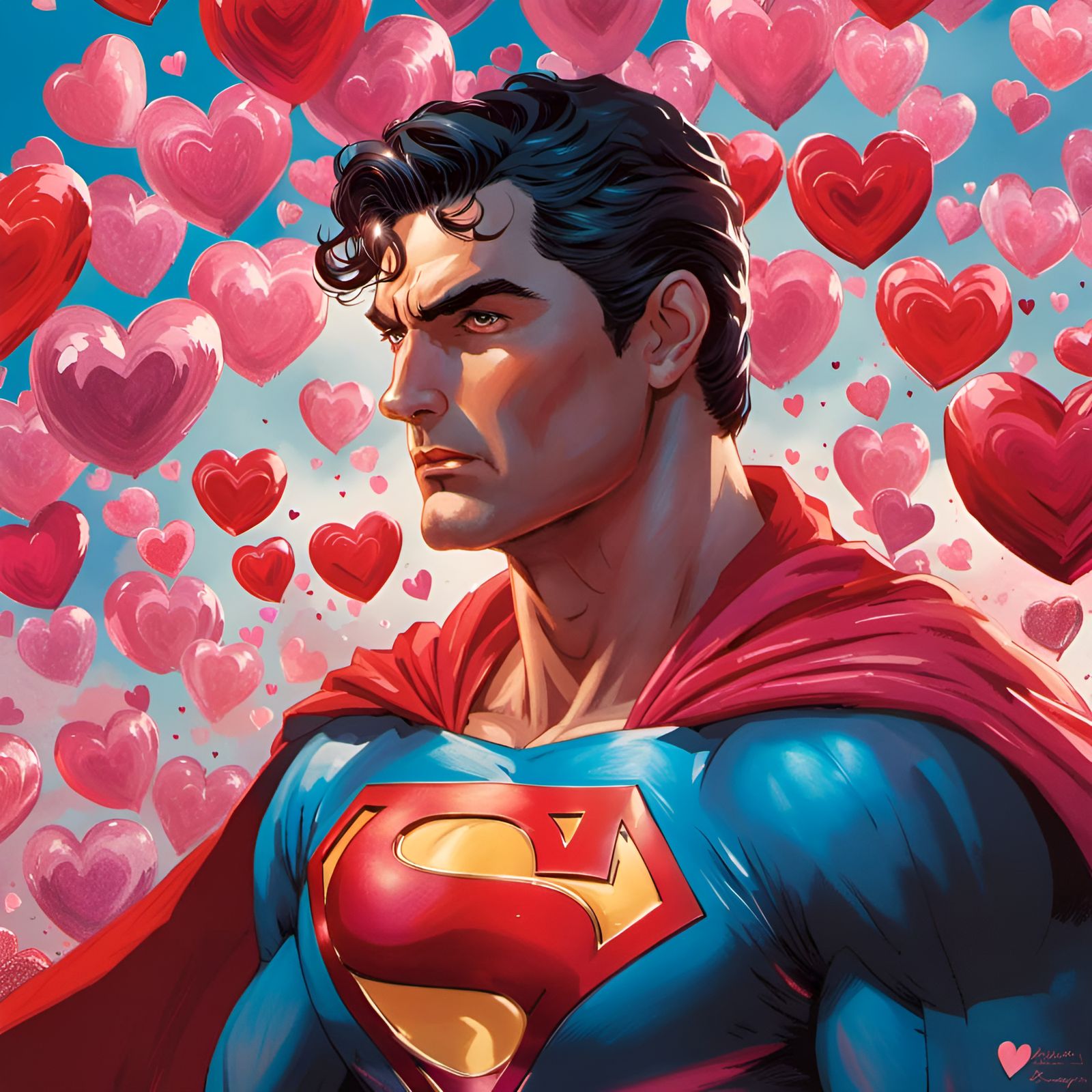 Hyperdetailed Superman Portrait in Rococo Style