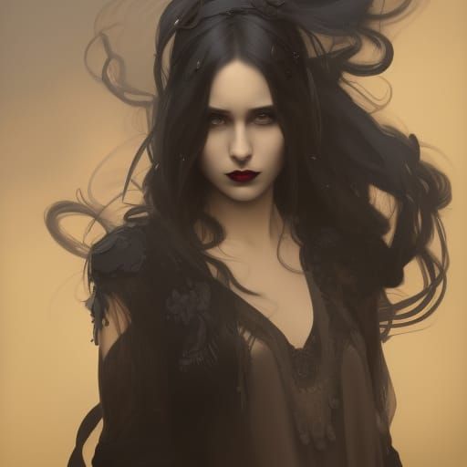 Gothic Princess Portrait in Hyperdetailed Digital Art