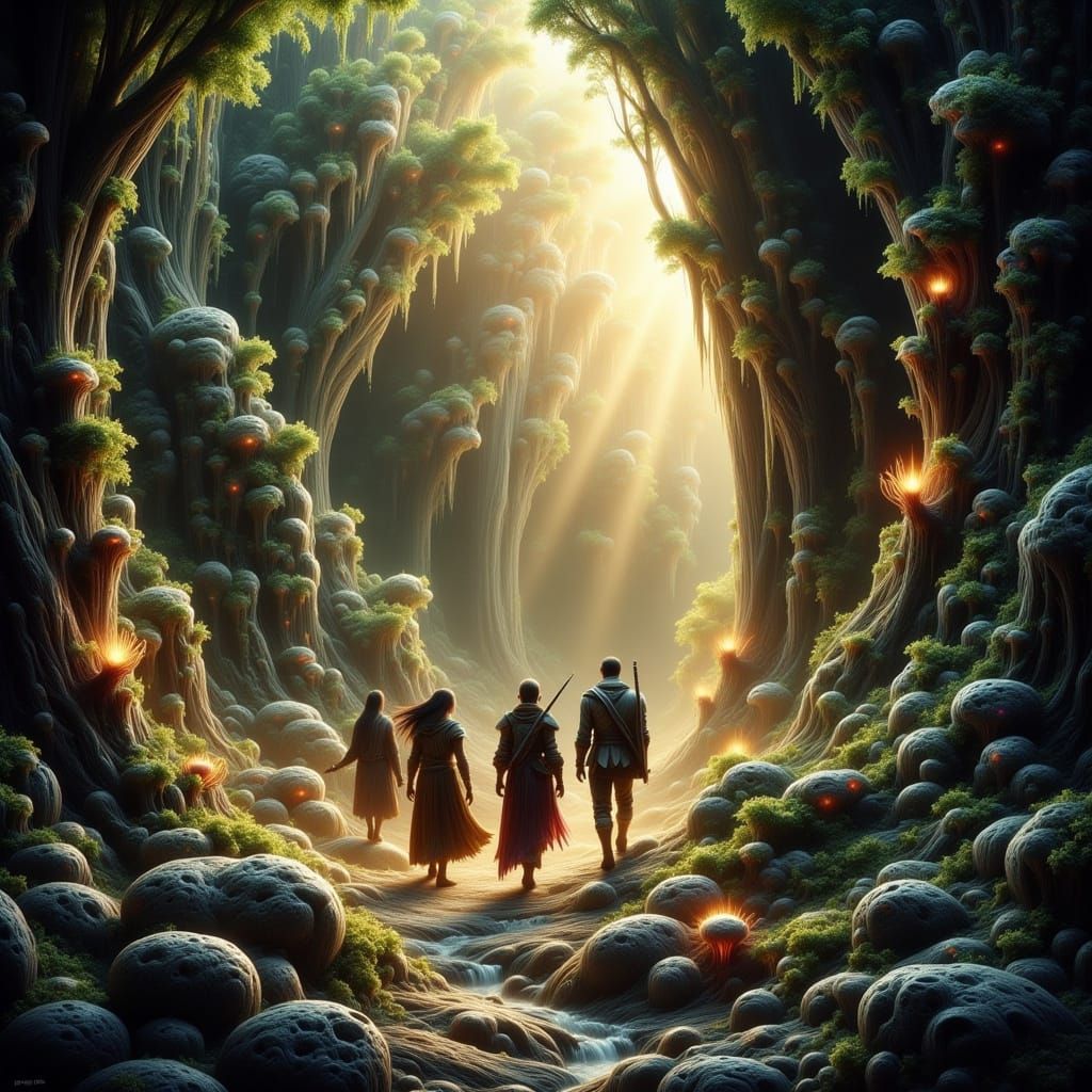 Ethereal Adventure in a Dreamlike Landscape