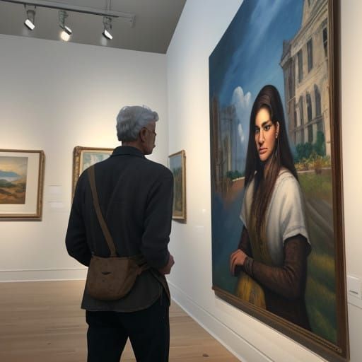 Painter Friends at Art Gallery Exhibition in Spotlight