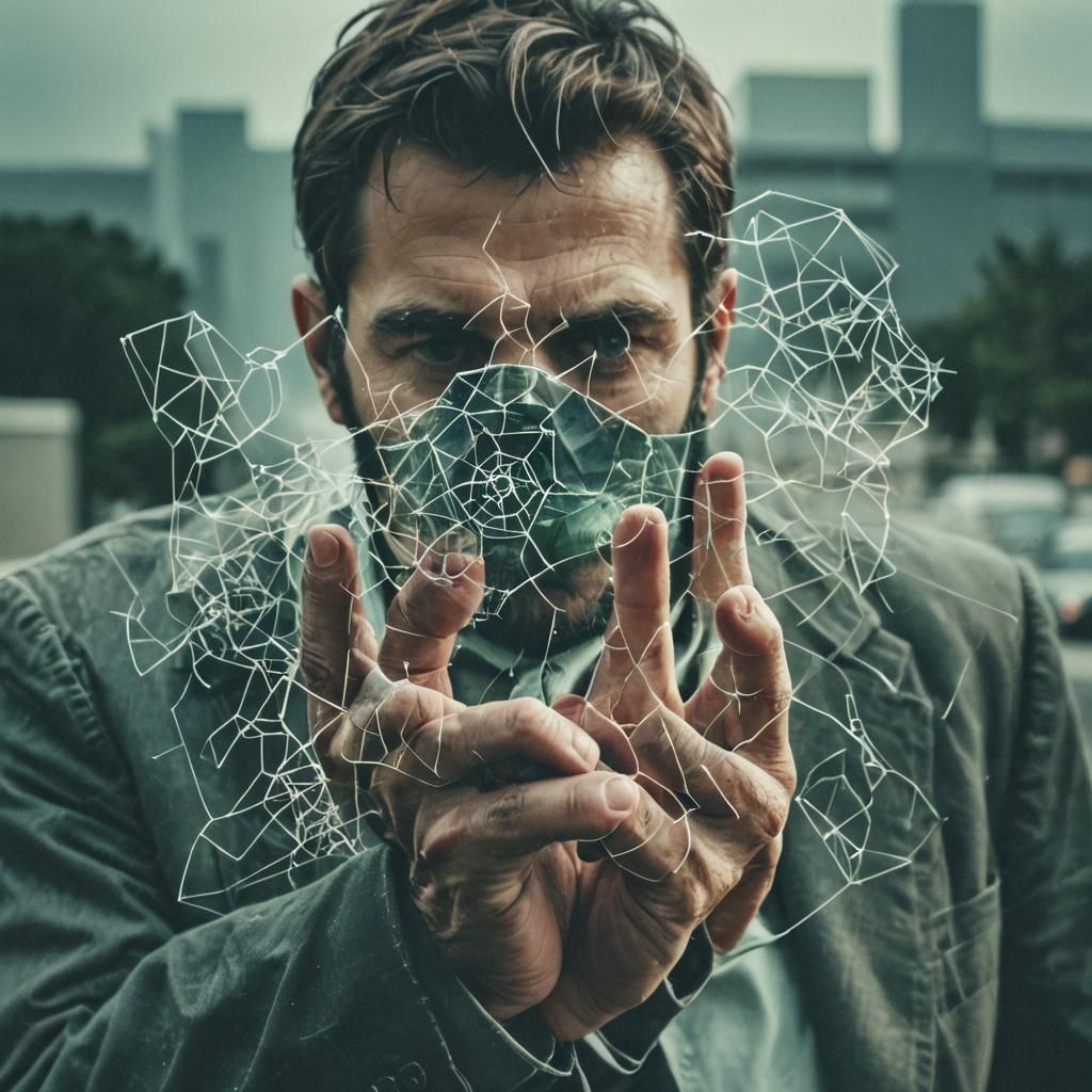 Cinematic Double Exposure of the Internet