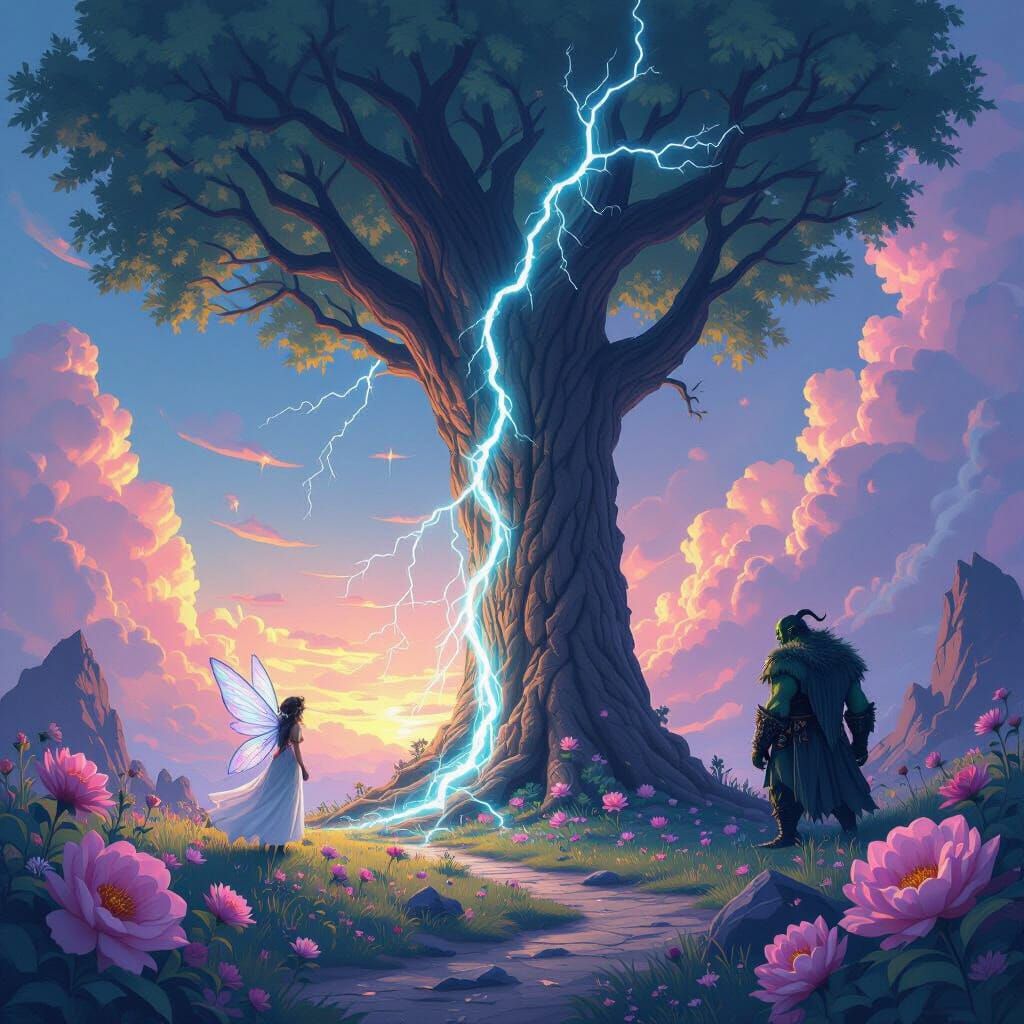 Fairy and Orc: Worlds Divided by Lightning