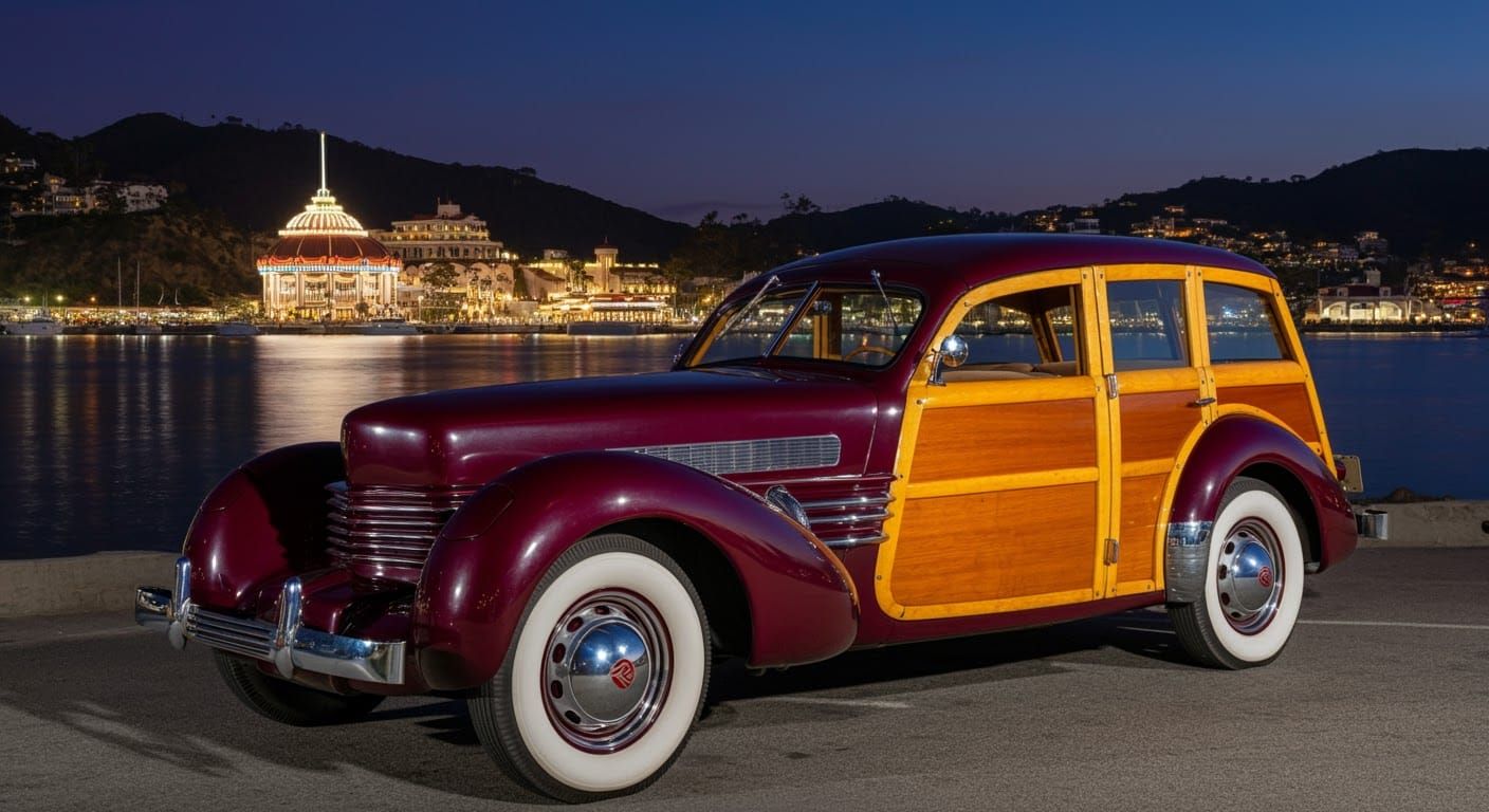Unique 1937 Cord 812 Woody Station Wagon at Catalina