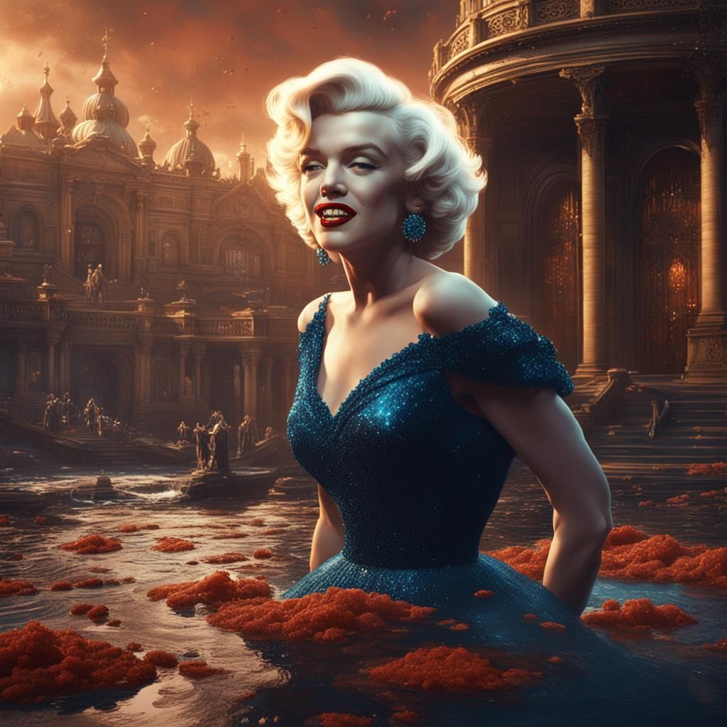Marilyn Monroe Detailed Matte Painting