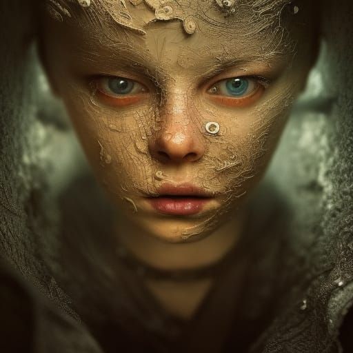 A surreal masterpiece! A demon soul trapped in Detailed eyes!! Lovely contrast : HDR : complex : outstanding, hyperdetai...