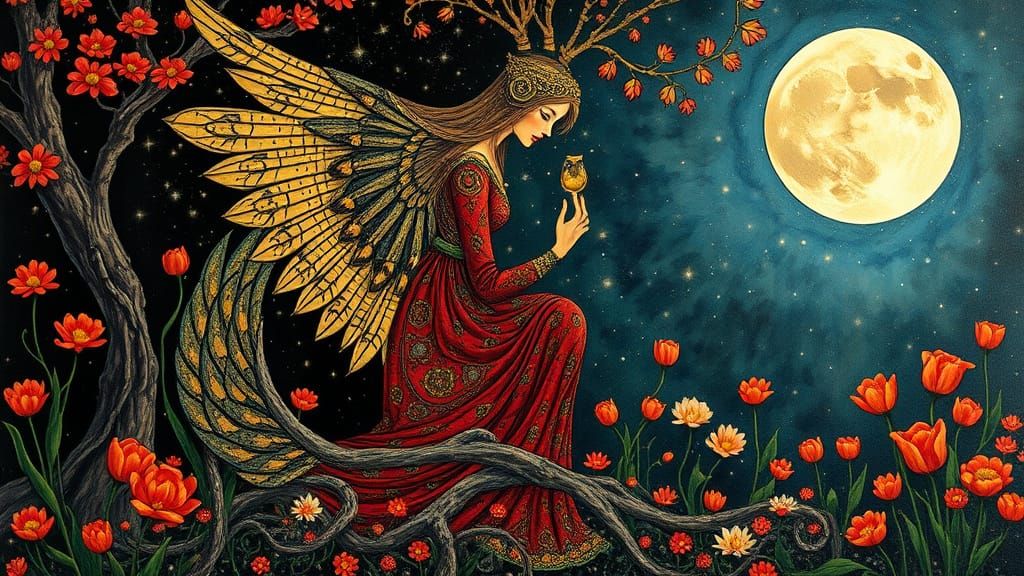 Psychedelic Utopia with Sacred Geometry in Haeckel Style