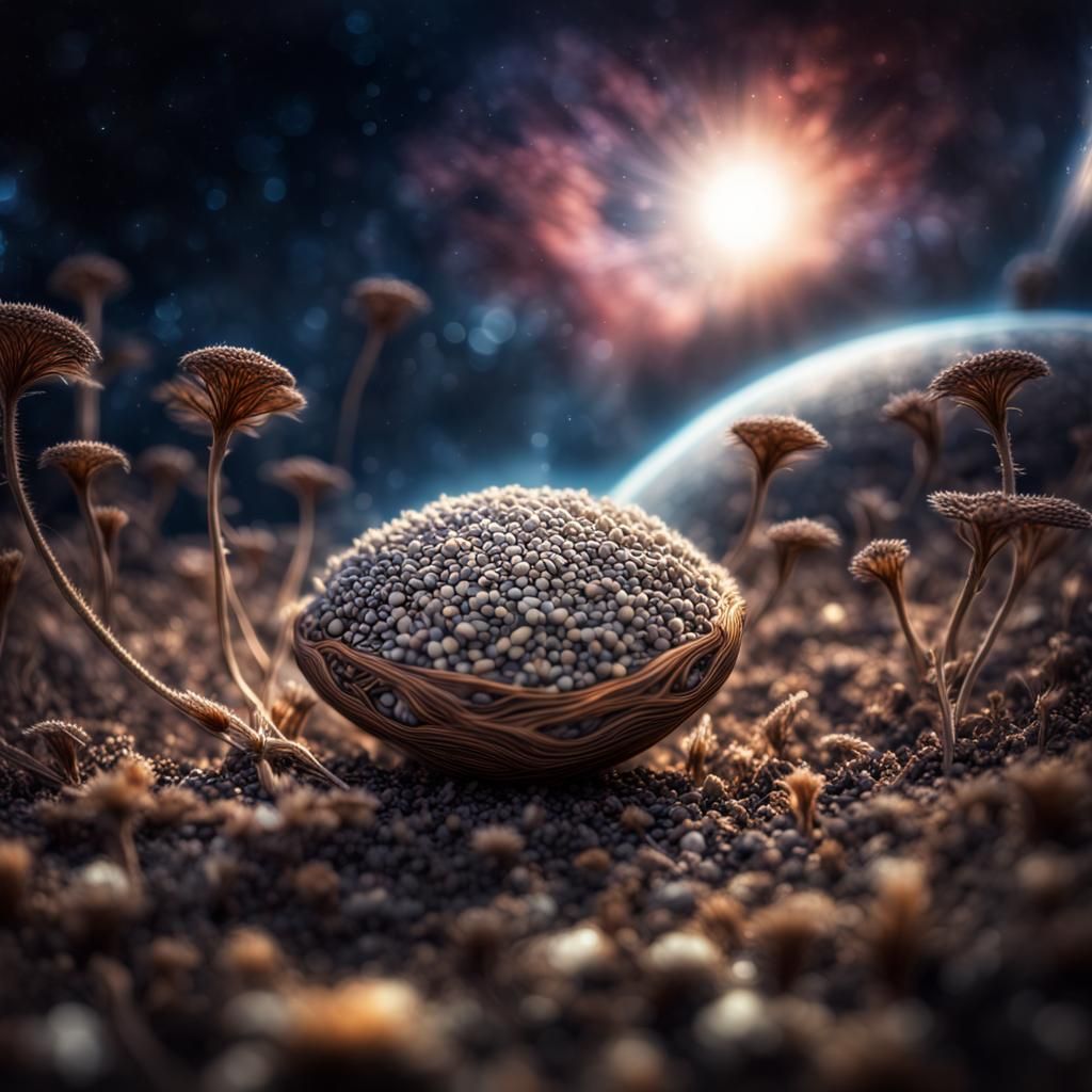 Cosmic Seed Fantasy Wallpaper in HDR