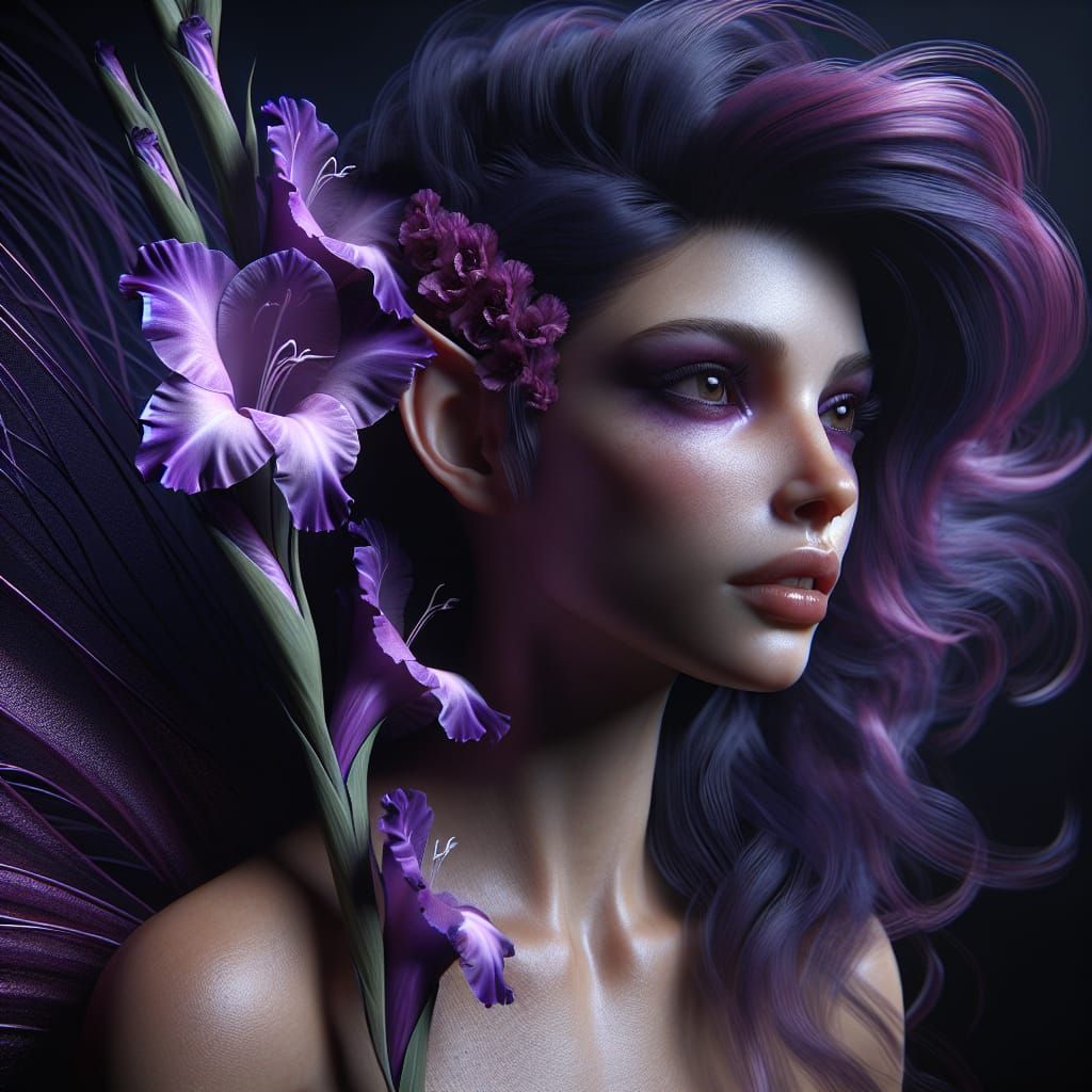 Enchanted Fairy in Purple Hues