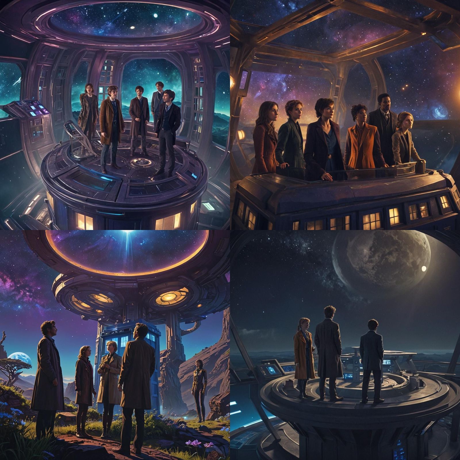 Doctor Who: TARDIS Over Earth, Detailed Matte Painting