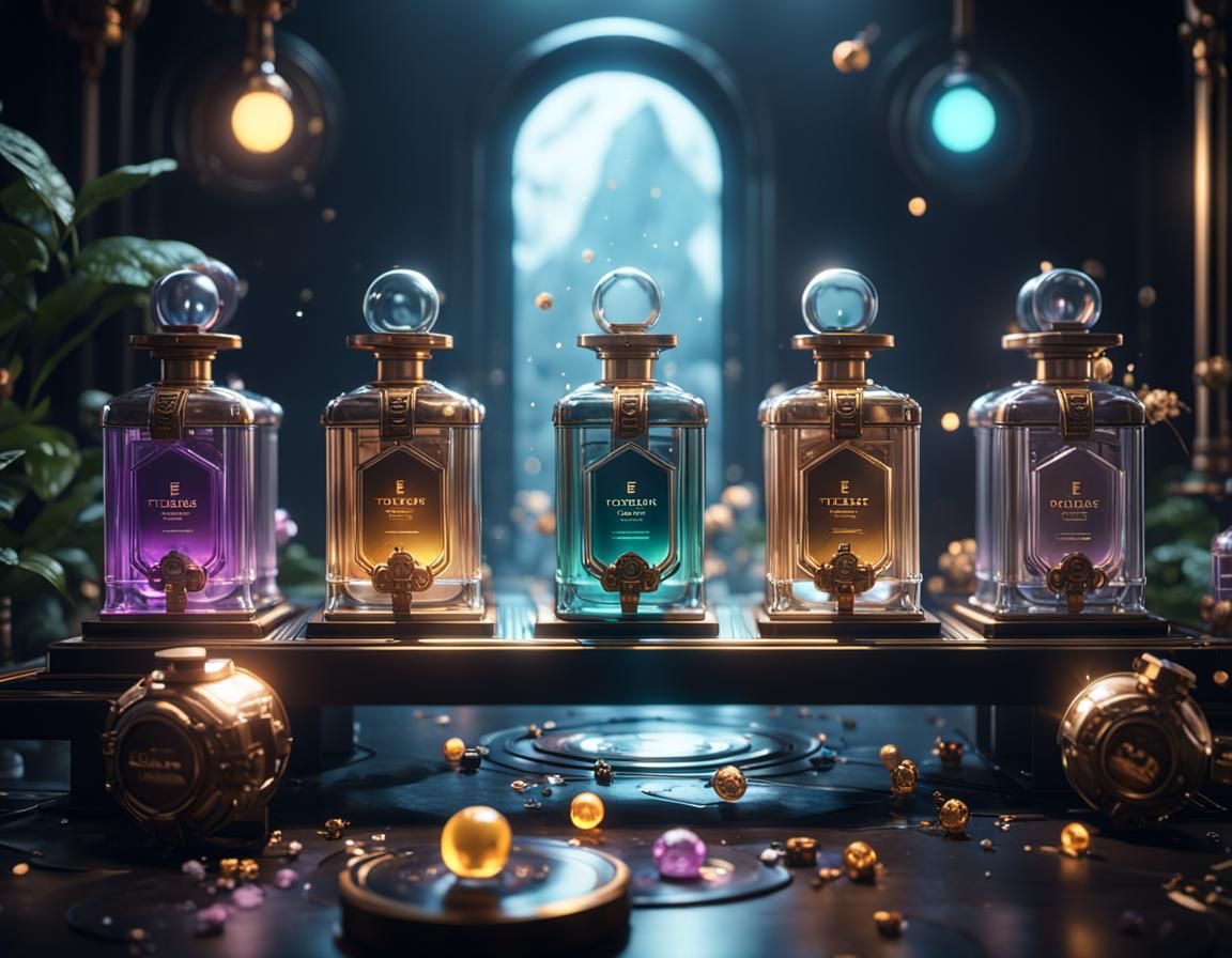 Teleport Machine for Perfume Scents in 3D