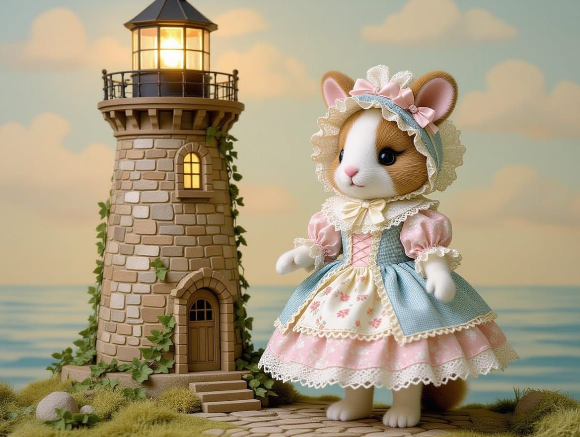 Calico Critter in Rococo Nautical Dress