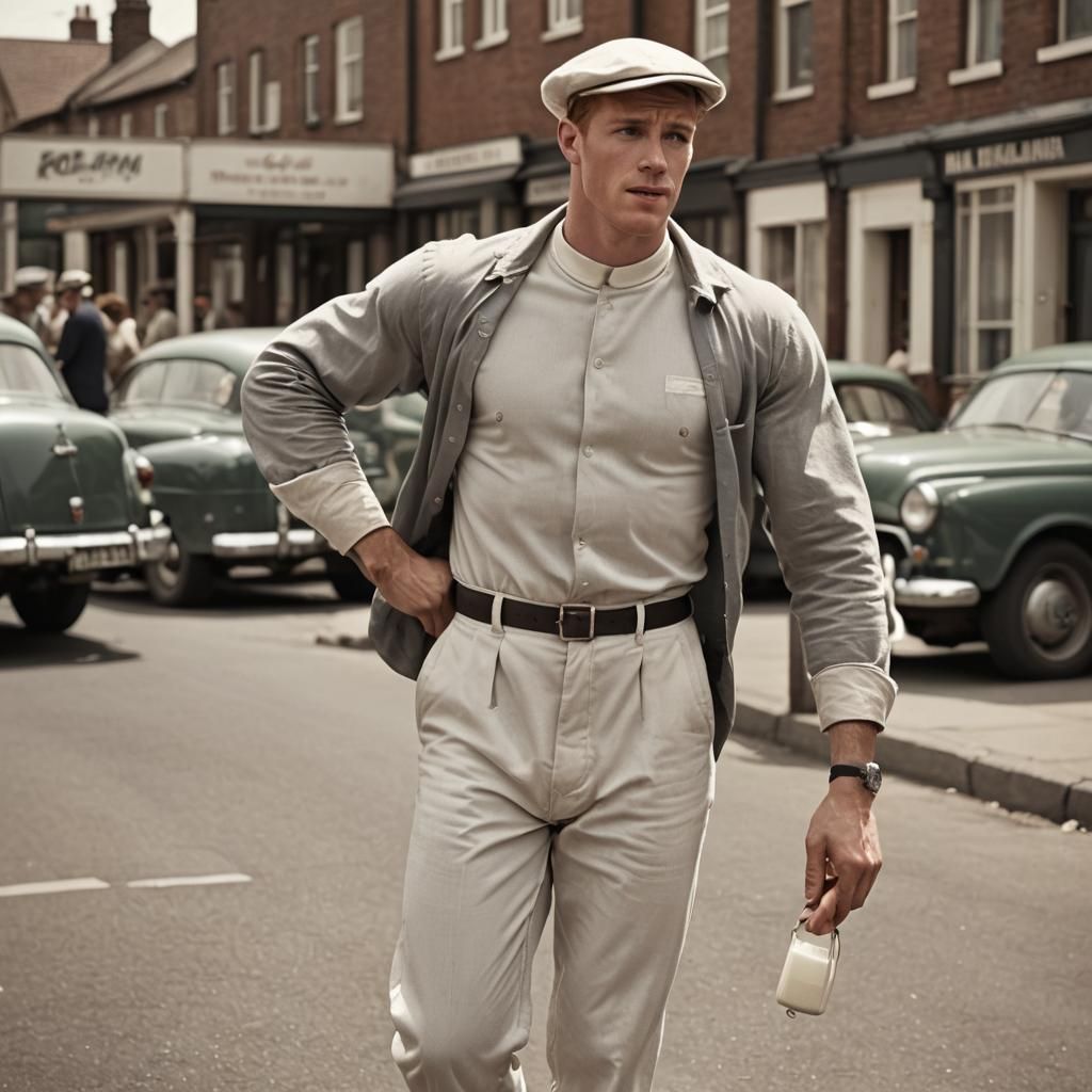 1950s Milkman Scene: Retro Americana Charm