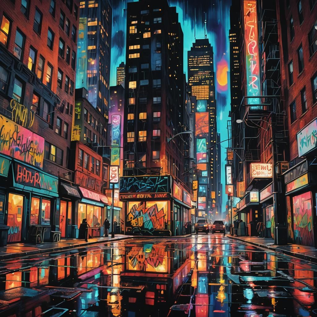 NYC Graffiti Art Inspired by Basquiat