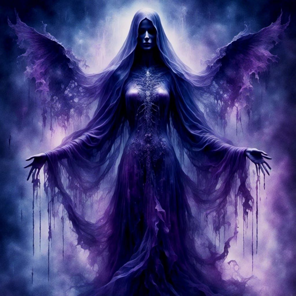 Esoteric Rorschach Ink Blot in Gothic Style