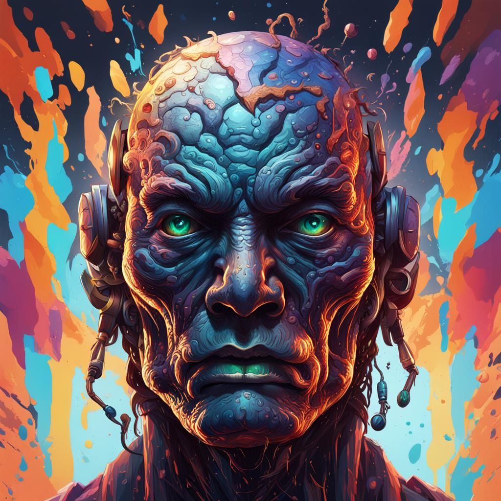 Hyperrealistic Possessed AI Concept Art