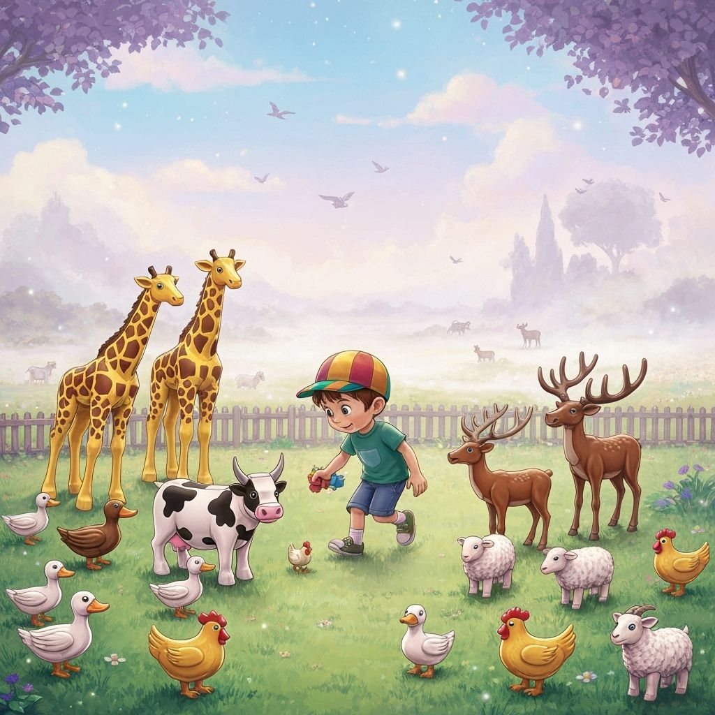 Boy's Lego Zoo: A Whimsical Gurney-esque Landscape