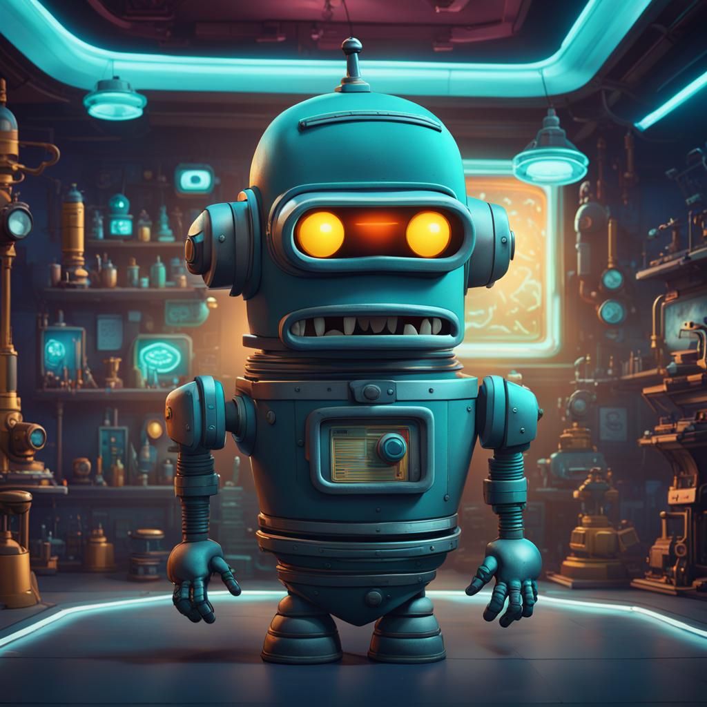 Realistic Bender Profile Picture in Detailed Matte Style