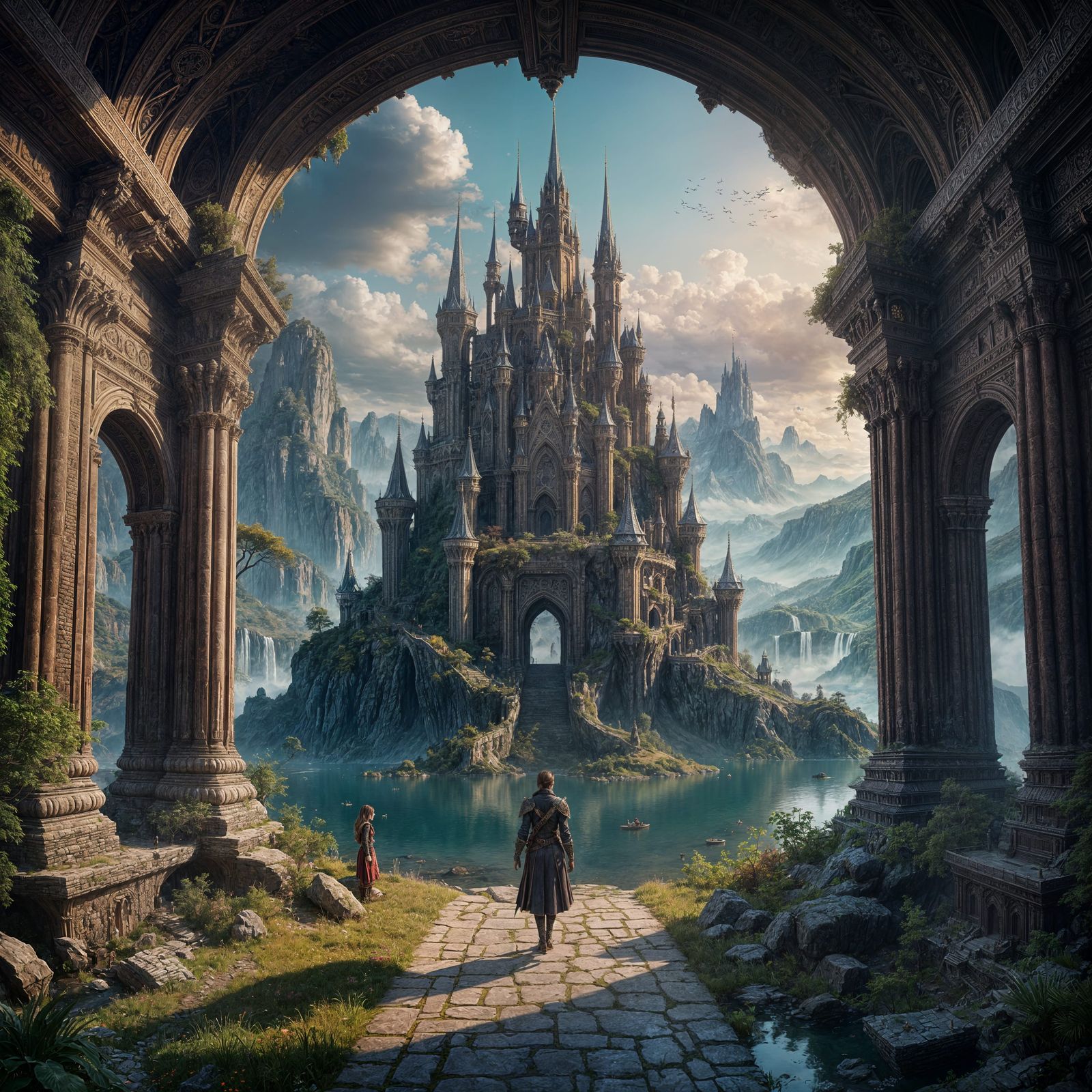 Dream Doorway: Detailed Matte Painting in 8K