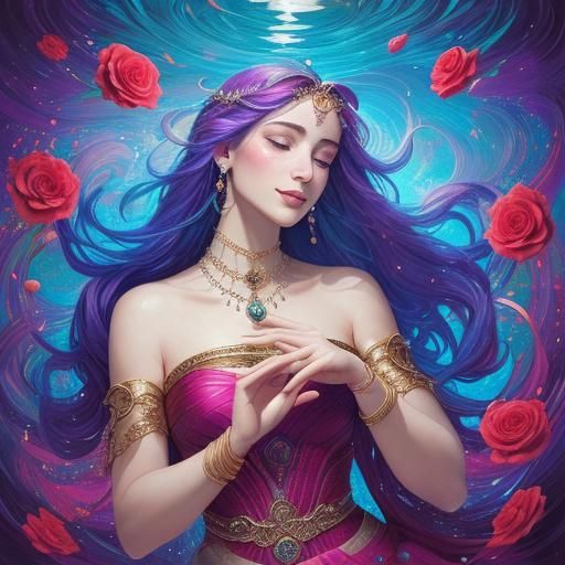 Aphrodite, Goddess of Love, in Hyper-Realistic Portrait