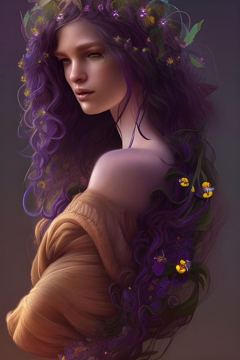 Dragonfly Queen with Australian Flowers, Digital Art