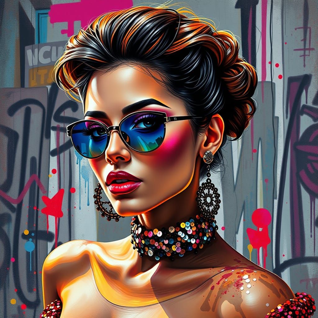 Glamorous Urbanite in Sequins