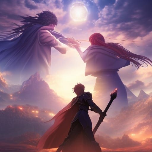 Fate Stay Night Cover Remake in Detailed Matte Painting