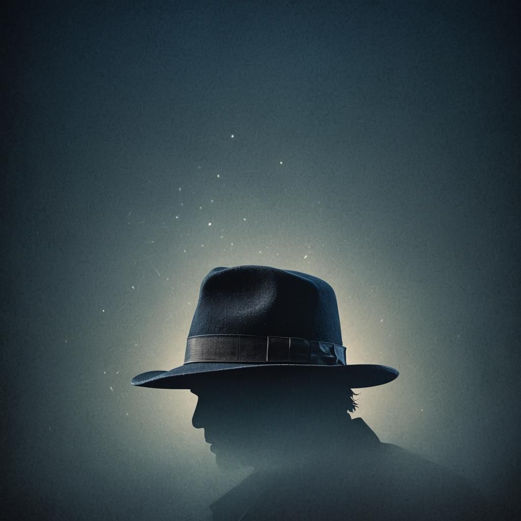 Mysterious Detective Silhouette in Dark True Crime Scene