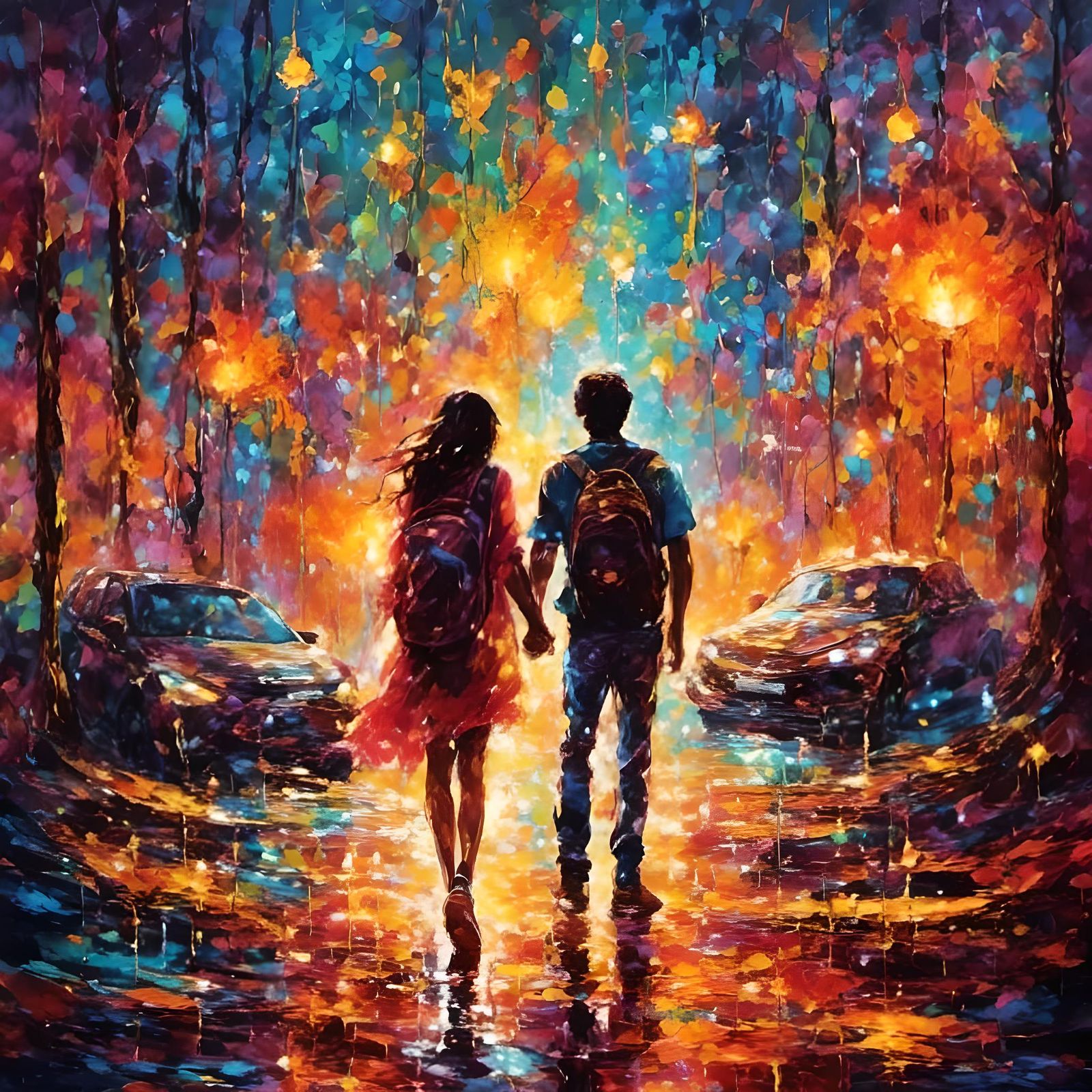 Strangers Relearn Love in Chromatic Expressionism