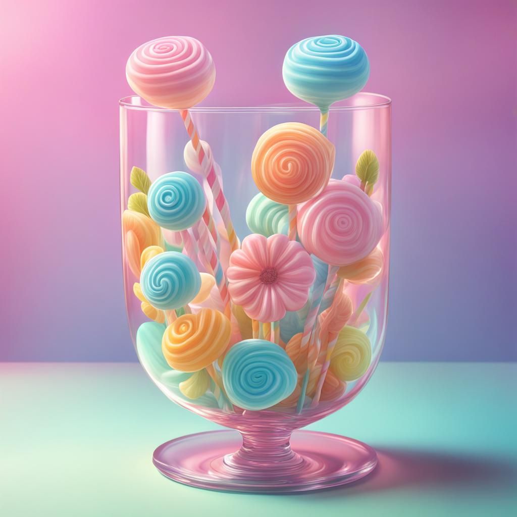 Pastel Flowers in a Utopian Candyland