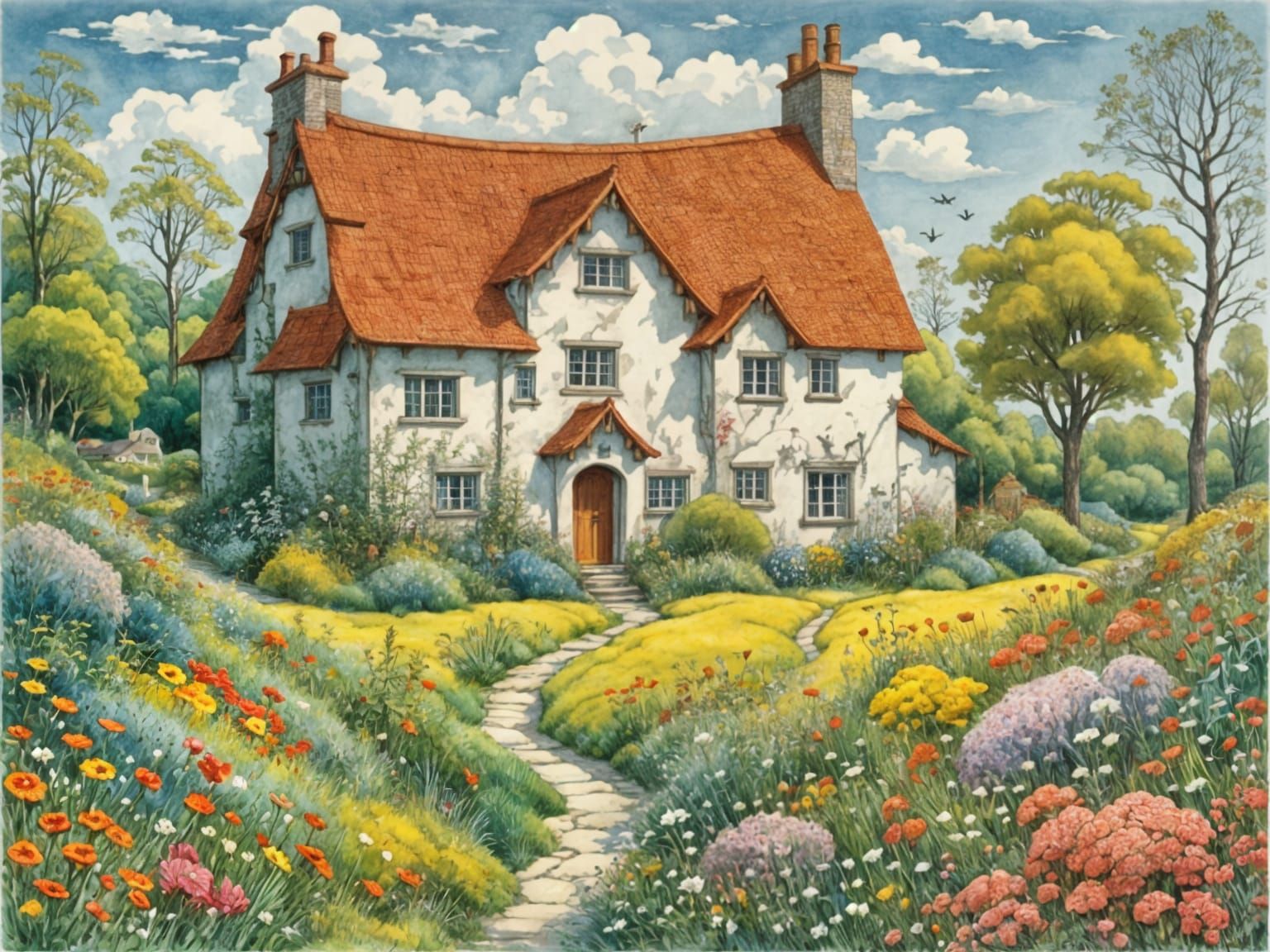 Whimsical Storybook Home in Intricate Detail