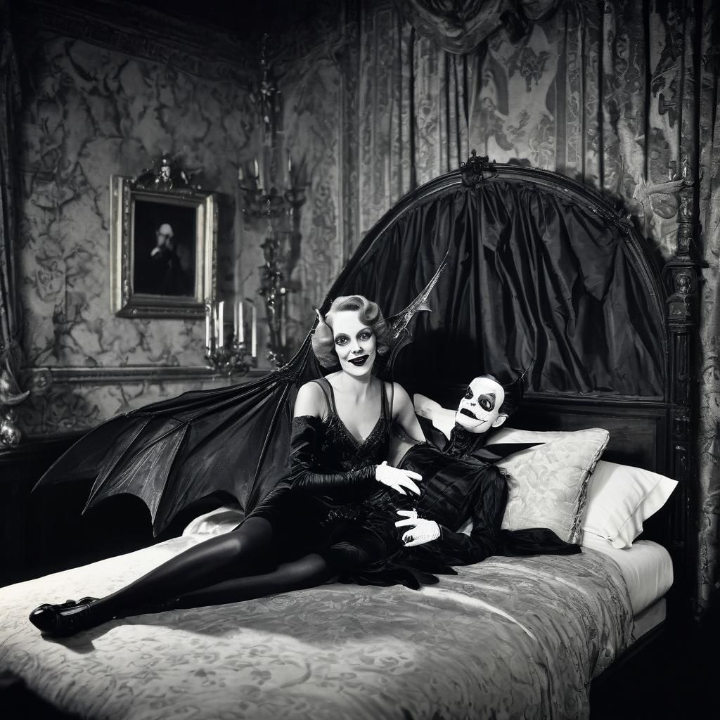 Glamorous Model in Gothic Dreamscape