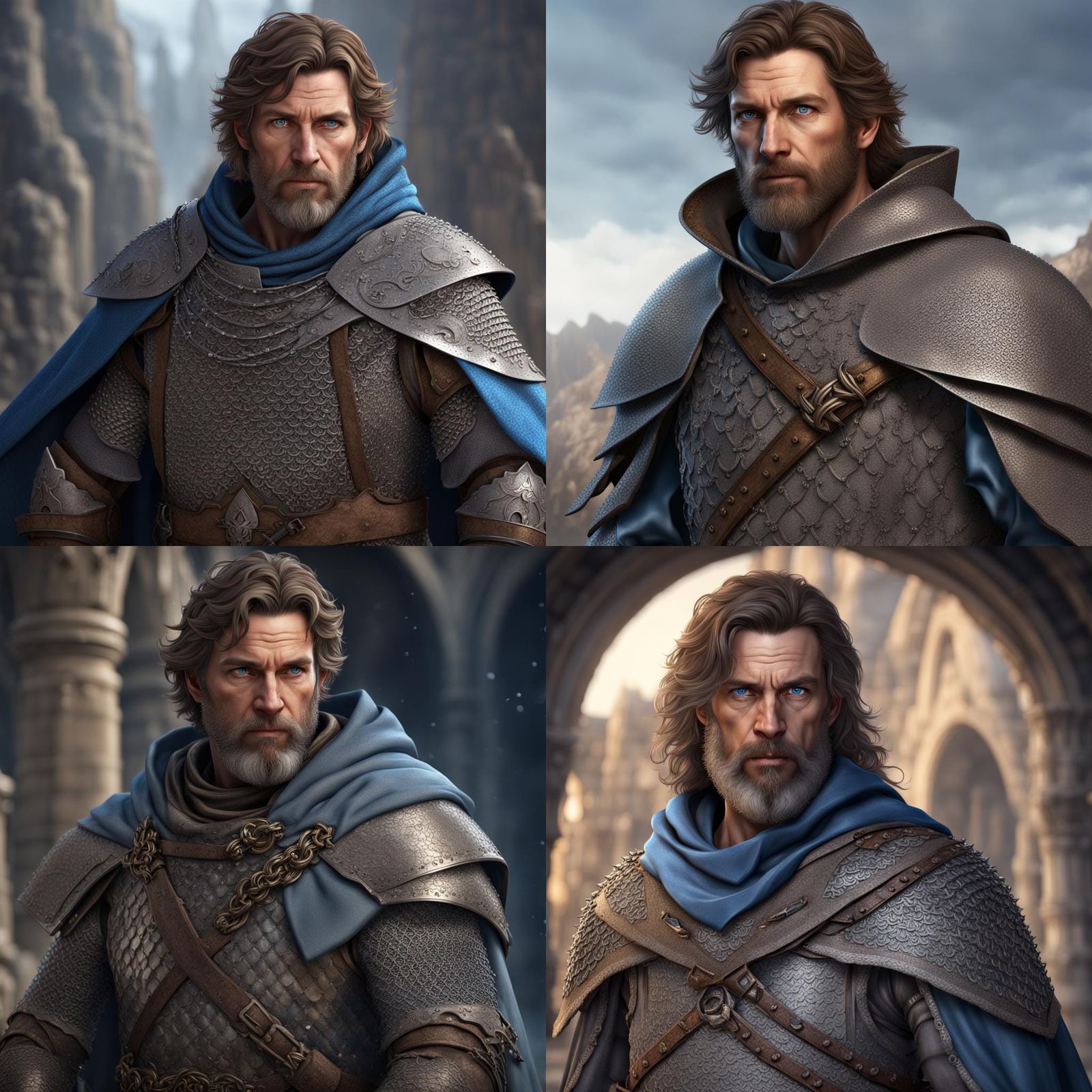 Fantasy Adventurer in Chainmail Armor Concept Art