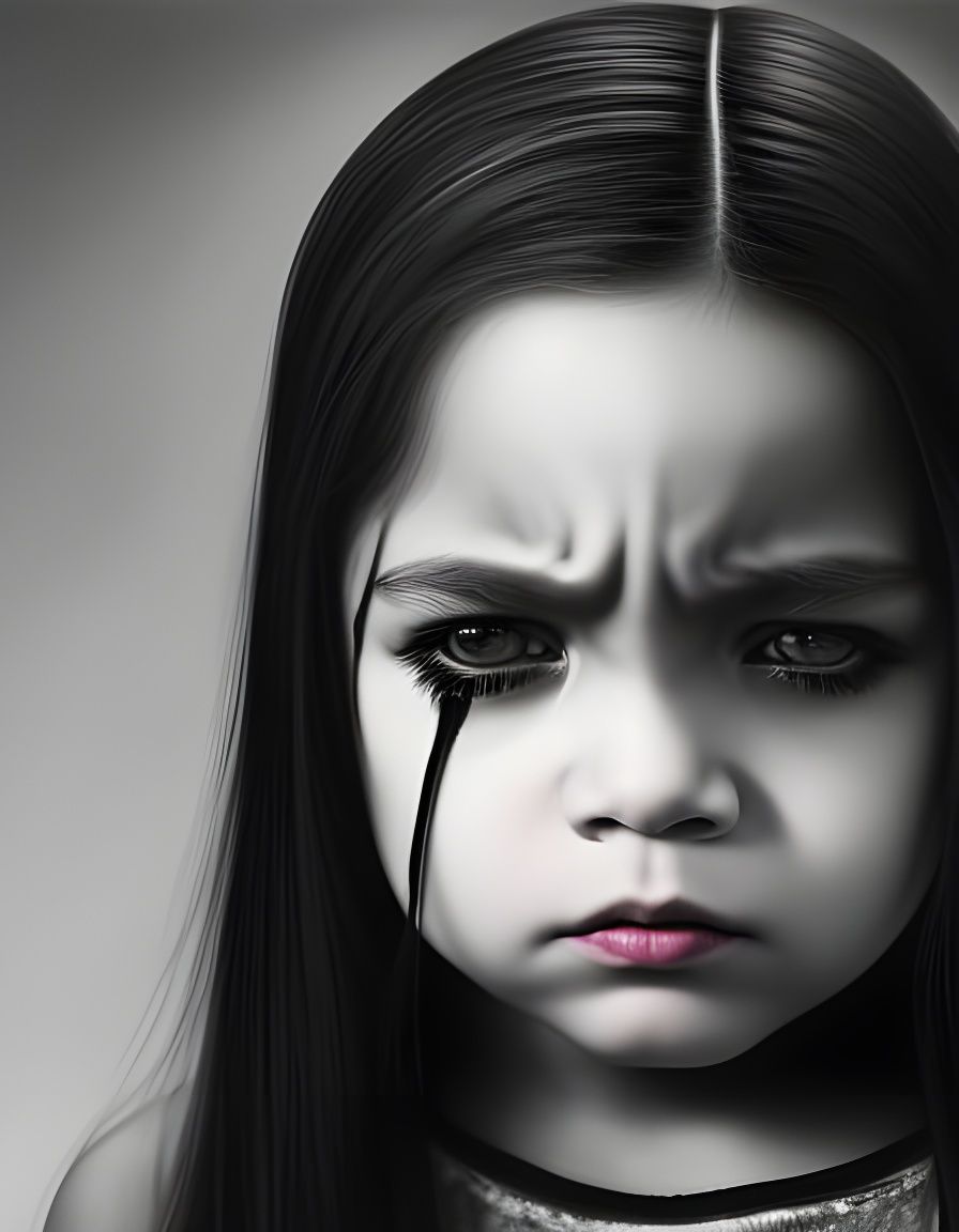 angry crying girl