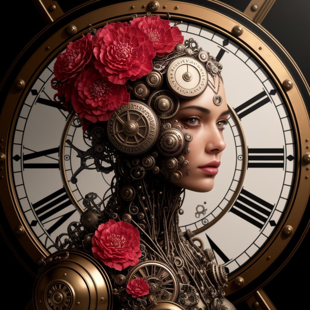 Steampunk Portrait of a Human-Machine Hybrid with Intricate ...