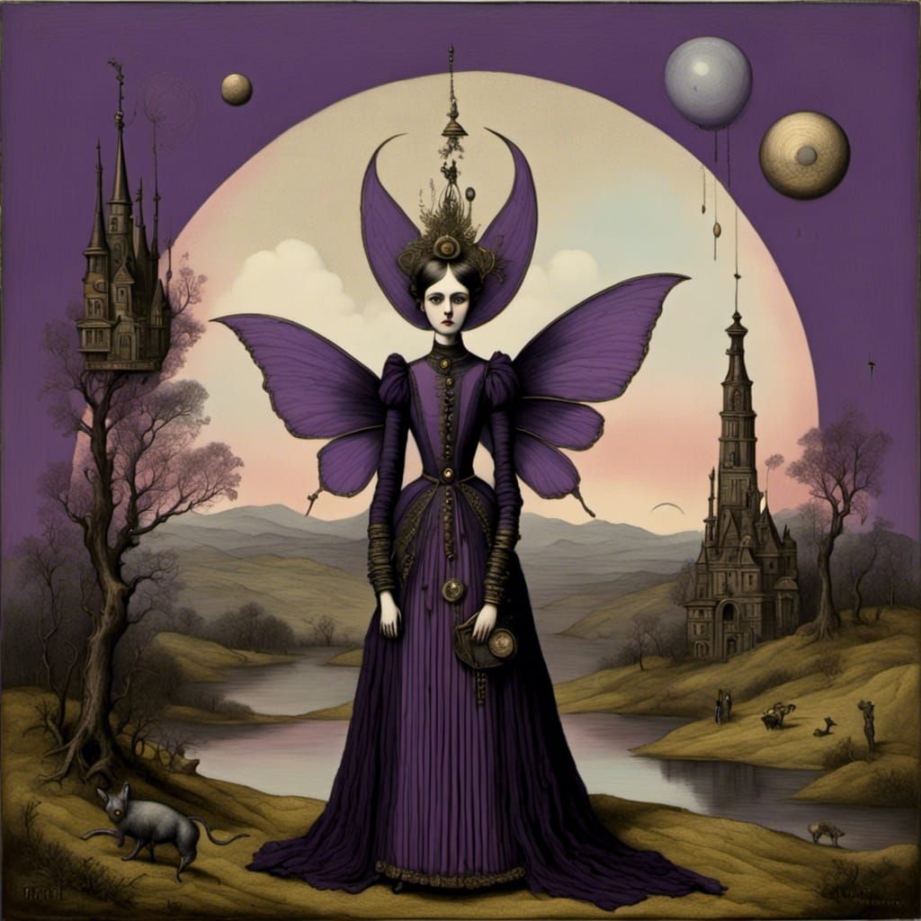 Gothic Purple Fairy of Imagination