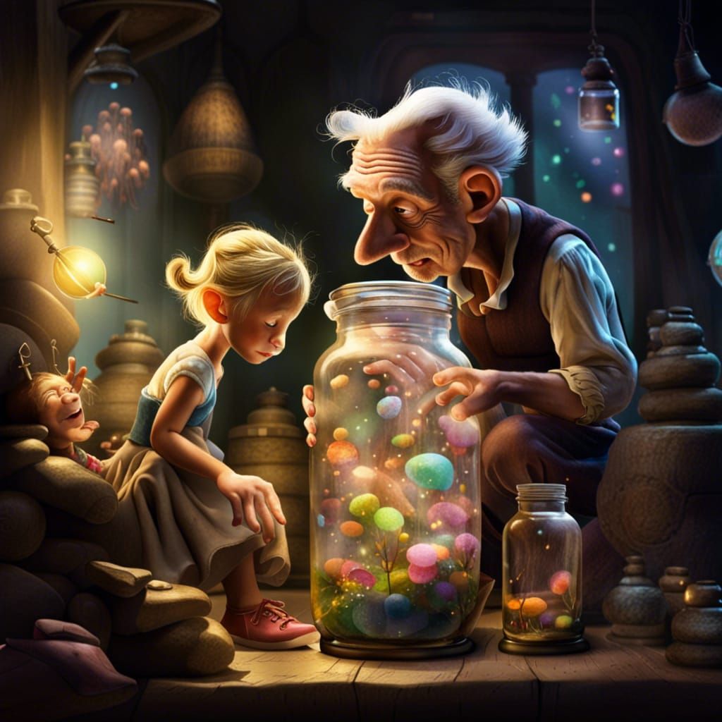 The dreamcatcher showing a girl her dream he captured