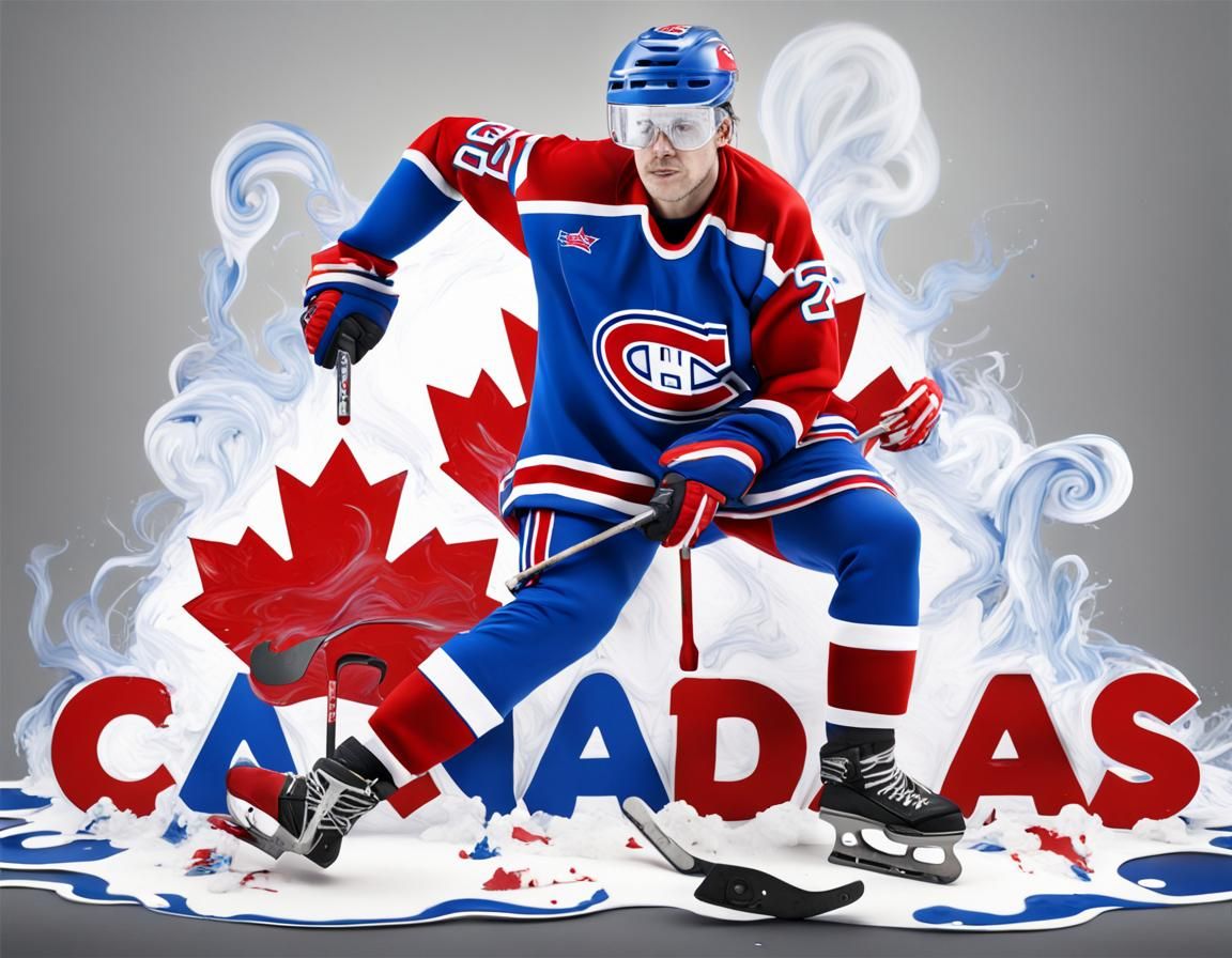 3D Smoke Art Featuring Canadian Hockey Fan