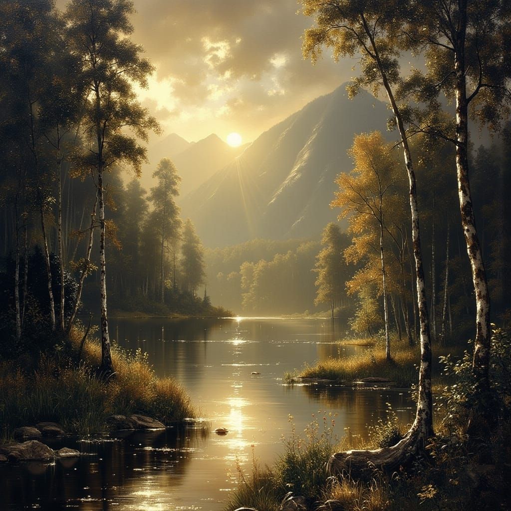 Lord of the Rings Landscape with Heavy Shadows